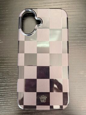 Velvet Caviar black checkered iPhone 16 plus case